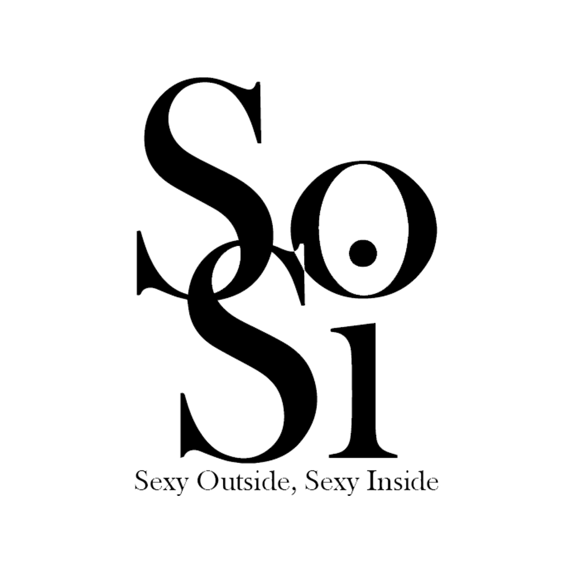 The words SoSi done in a sophisticated lettermark, complete with Serifs, and the I in SoSi appearing in the O.